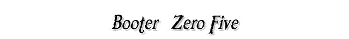 Booter - Zero Five font